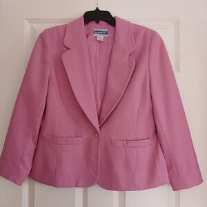 Vintage Pendleton Pink Virgin Wool Preppy Jacket Blazer 8